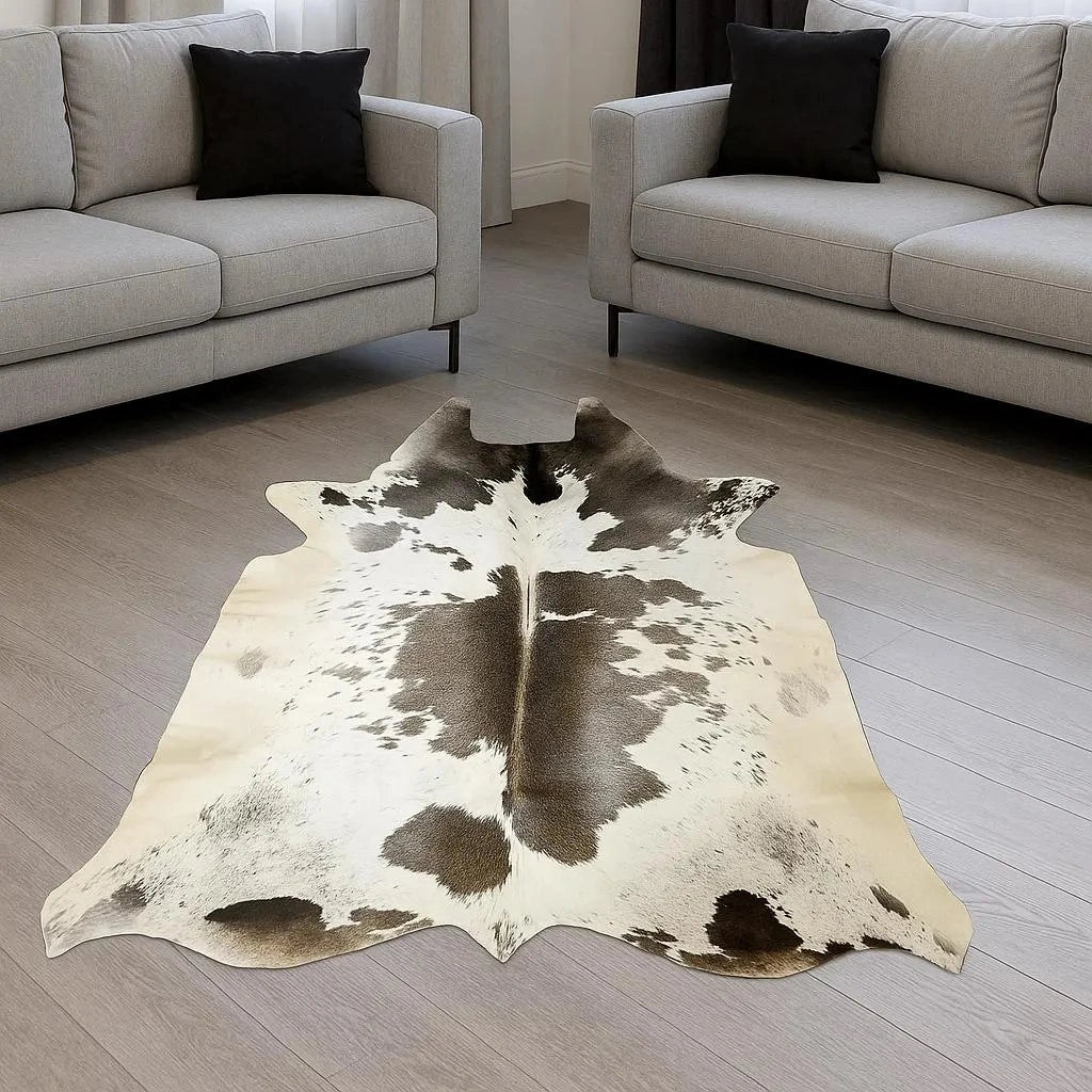 Grey salt and pepper Cowhide Rug – 4'-0" x 4'-2"