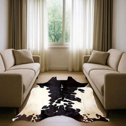Brown salt and pepper Cowhide Rug – 4'-11" x 4'-10"
