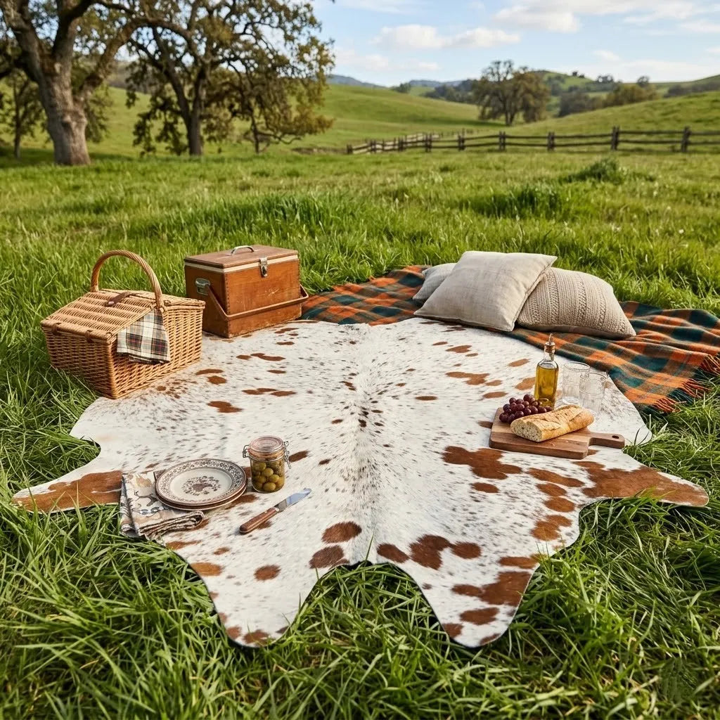 Brown salt and pepper Cowhide Rug – 5'-4" x 5'-3"