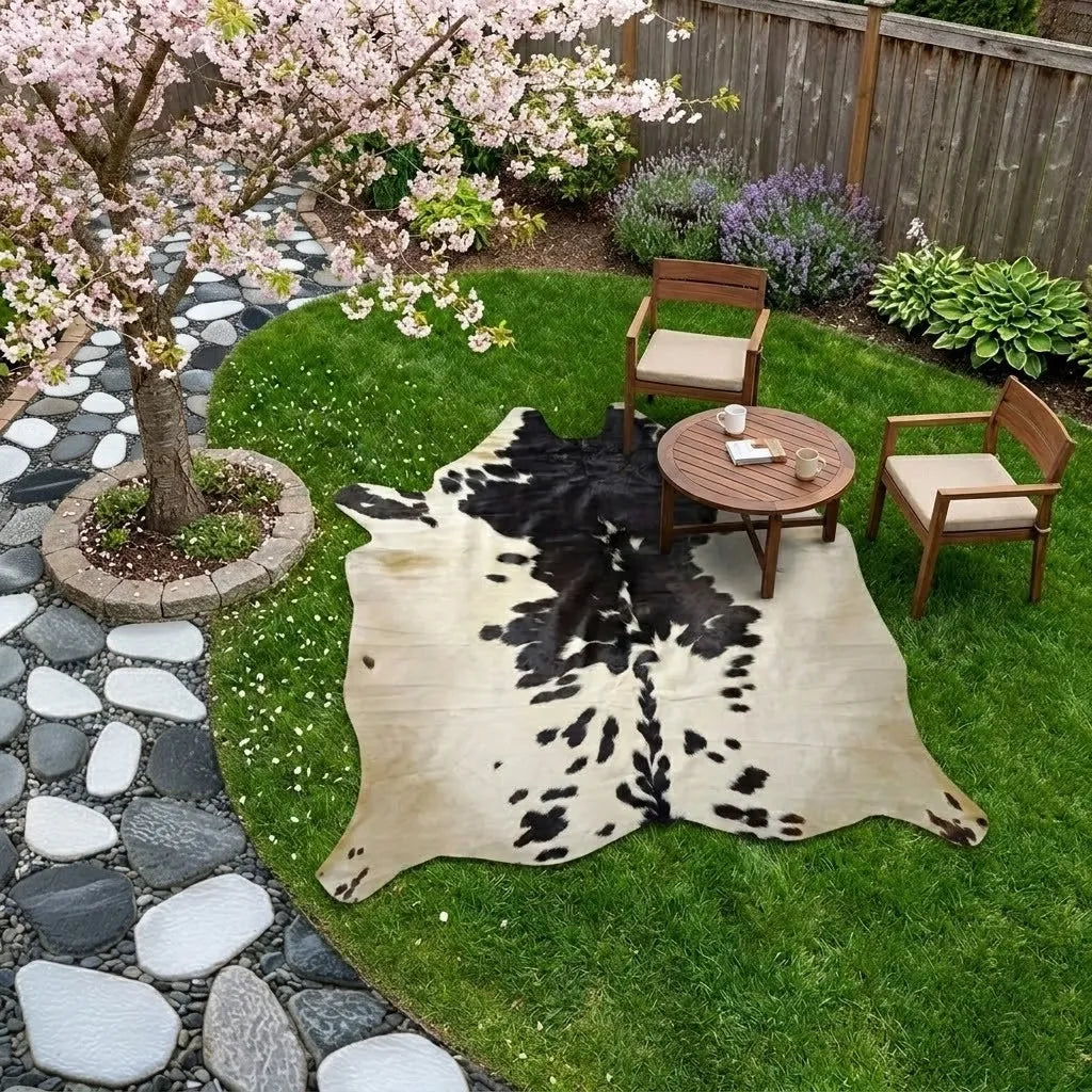 Premium Brazilian Cowhide Rug Black Salt and pepper