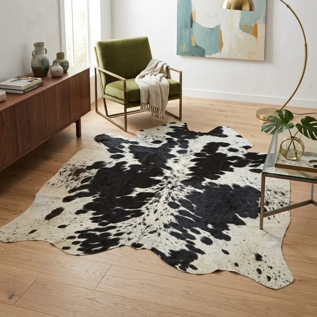 Premium Brazilian Cowhide Rug Salt and pepper