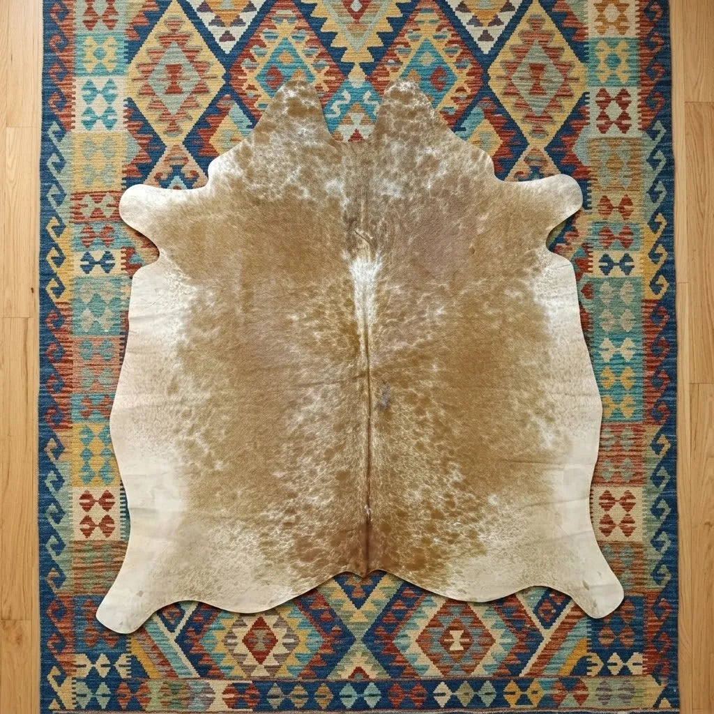 Brown salt and pepper Cowhide Rug – 4'-9" x 5'-0"