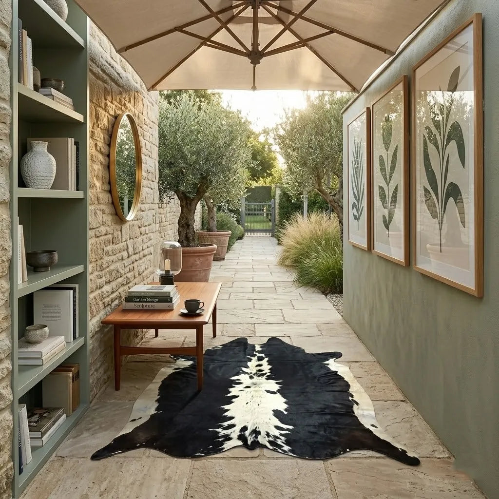 Premium Brazilian Cowhide Rug Black and White - SIZE 5'-4" x 5'-8"
